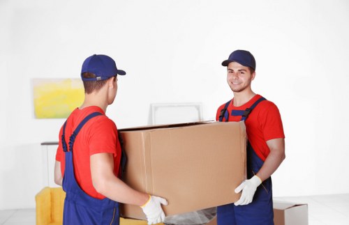 Removal van and moving boxes near Hackney Marshes homes