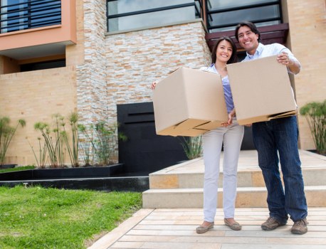 Packing and loading items for a home move in East London